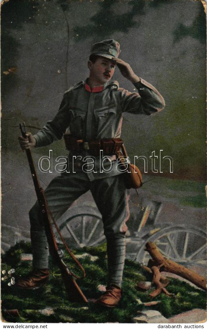 * T3/T4 Első Világháborús Osztrák-magyar Katona A Csatatéren / WWI K.u.k. Austro-Hungarian Military, Soldier (Rb) - Unclassified