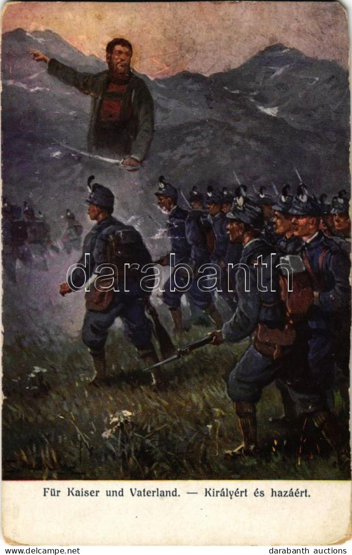 ** T3 Királyért és Hazáért! / Für Kaiser Und Vaterland / WWI Austro-Hungarian K.u.K. Military Art Postcard. A. F. W. III - Unclassified