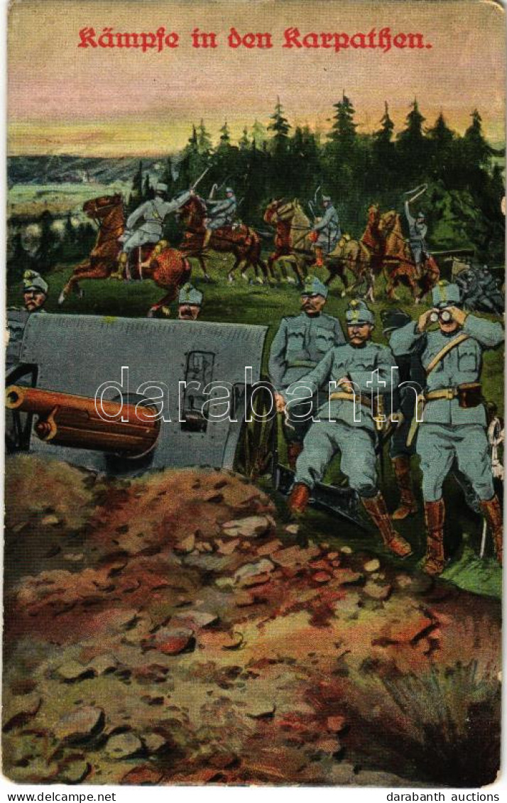 T2/T3 Kämpfe In Den Karpathen / WWI Austro-Hungarian K.u.K. Military Art Postcard, Battles In The Carpathian Mountains.  - Unclassified