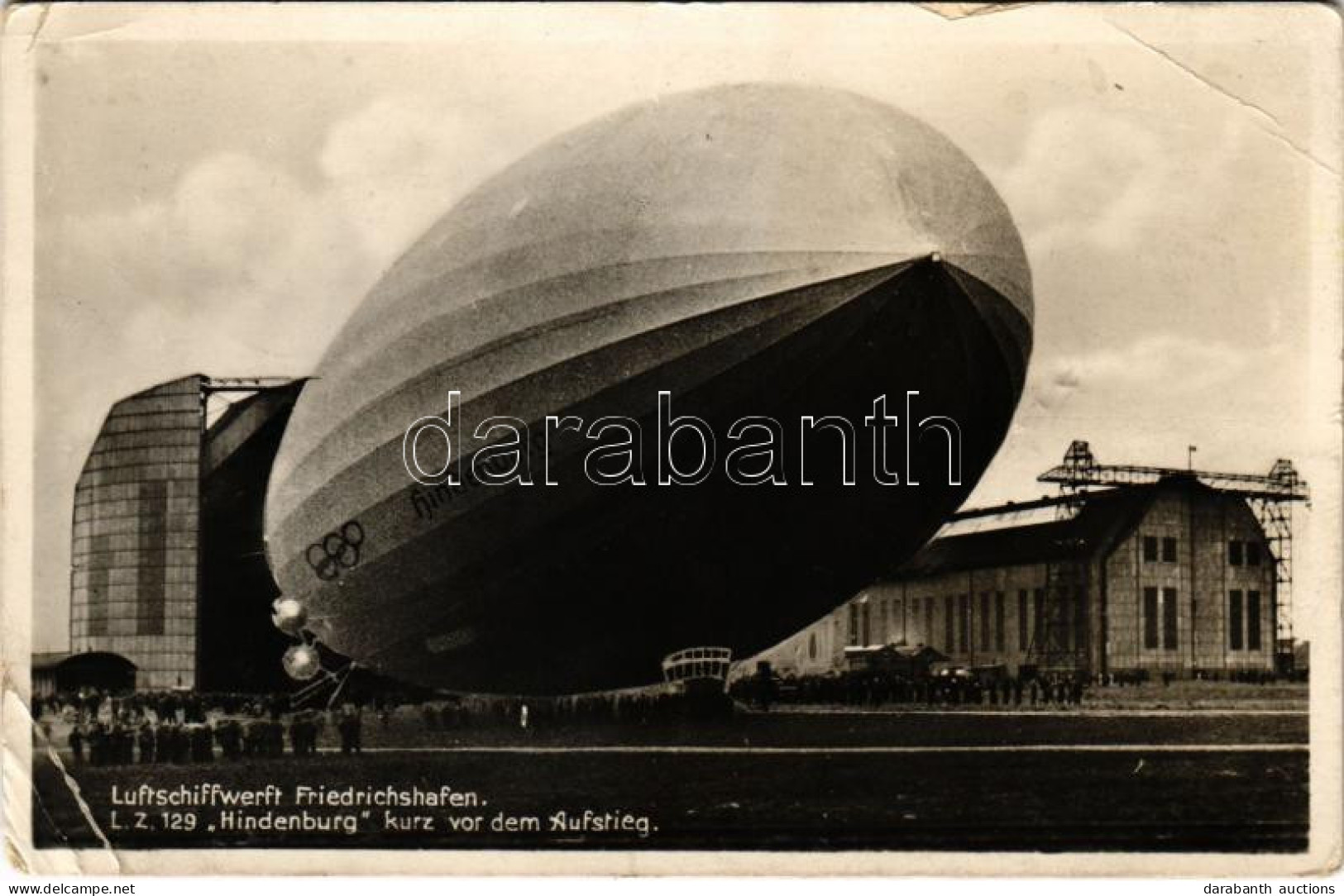 * T3 1936 Luftschiffwerft Friedrichshafen, LZ 129 Hindenburg Kurz Vor Dem Aufstieg (EB) - Zonder Classificatie
