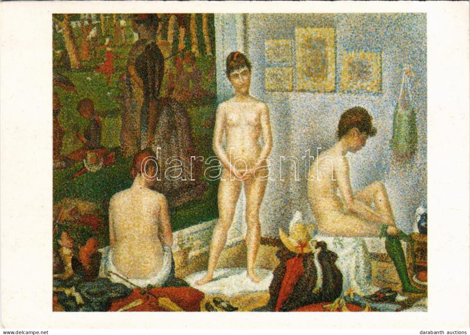 * T2 Les Poseuses / The Models. French Gently Erotic Art Postcard S: Georges Seurat (1888) - Non Classés