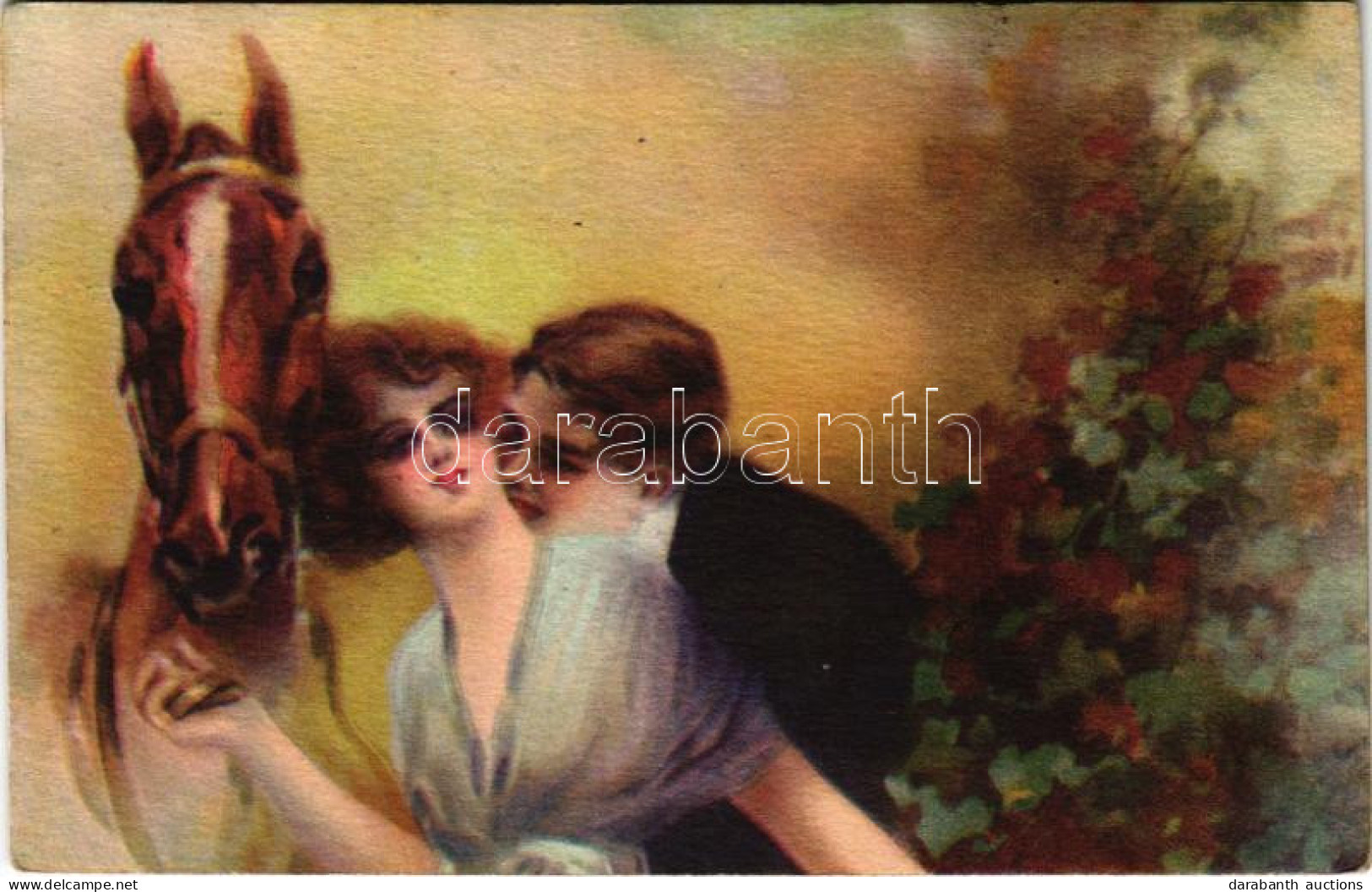 T2/T3 1926 Szerelmespár. Olasz Művészlap / Italian Art Postcard, Couple In Love. WSSB6835/1. (fl) - Zonder Classificatie