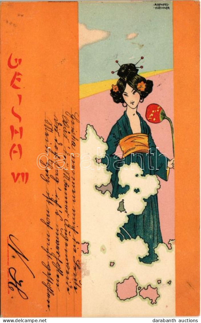 T2 1901 Geisha VII. Christoph Reisser's Söhne. Asian Style Art Nouveau Litho S: Raphael Kirchner - Non Classés