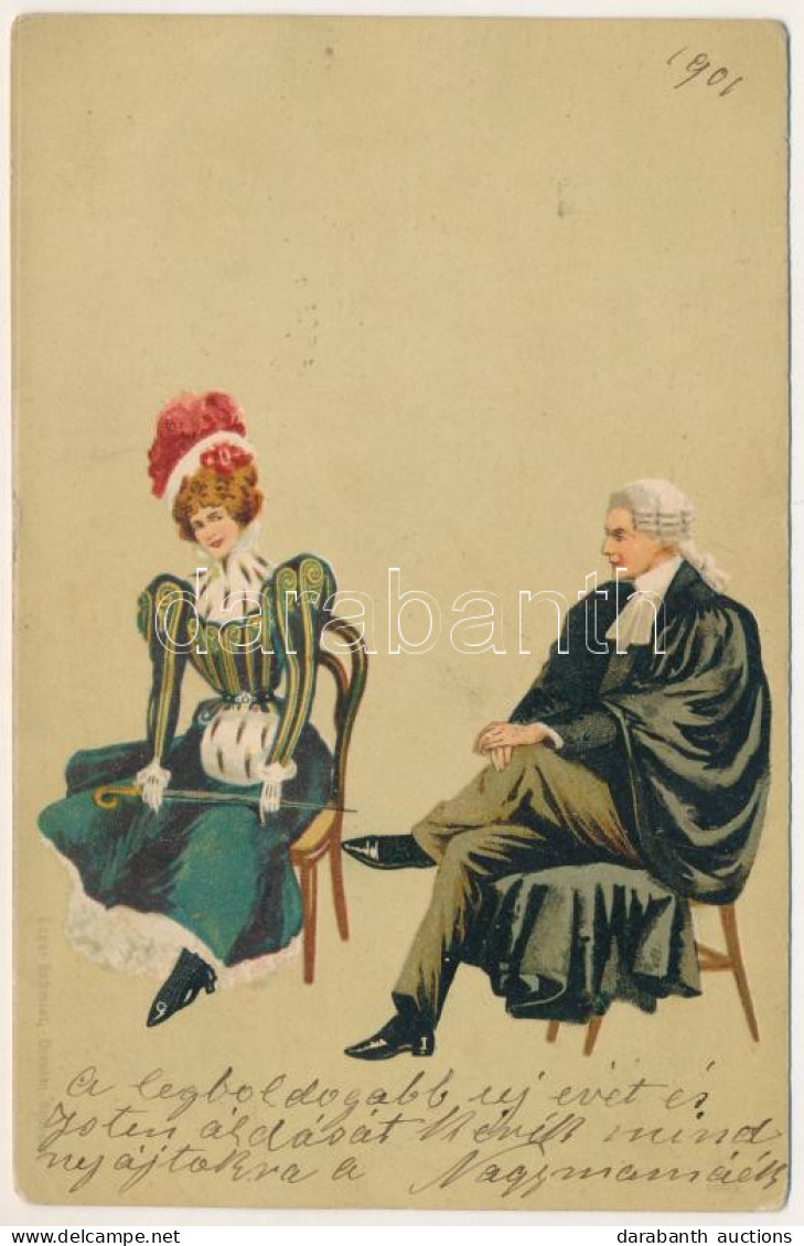 * T2/T3 1901 Lady Art Postcard. Edgar Schmidt Litho (Rb) - Unclassified