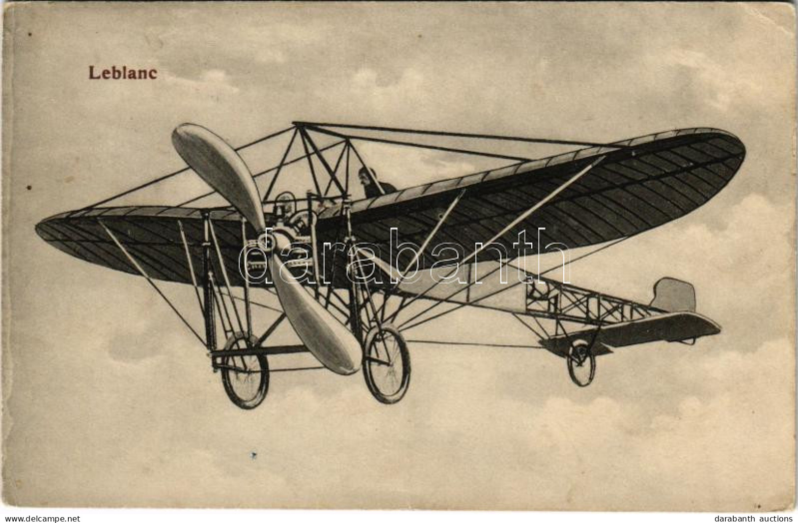 T2/T3 1910 Leblanc Alfréd Francia Aviátor Bleriot Repülőgépen / Alfred Leblanc French Aviator On A Bleriot Aircraft (EK) - Ohne Zuordnung