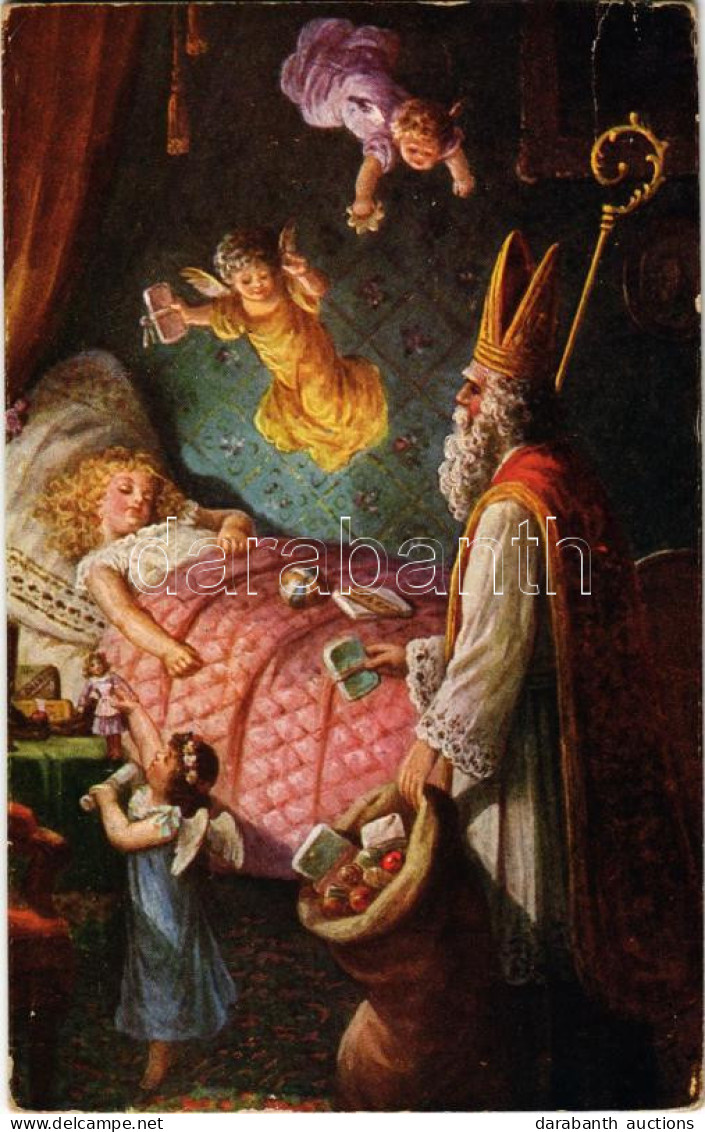 ** T3 Mikulás üdvözlet / Saint Nicholas Greeting. O.K.W. 1633-4. (fa) - Non Classificati