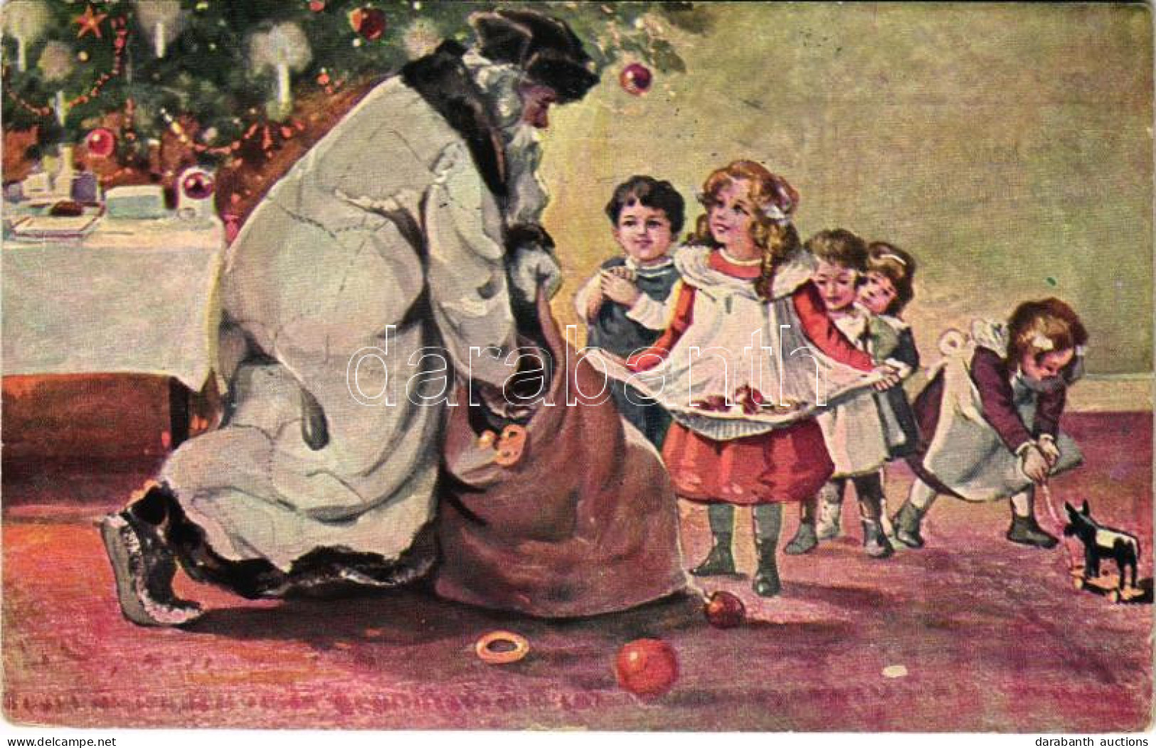 T2/T3 1914 Mikulás üdvözlet / Gnadenreiche Weihnachten Und Fröhliches Neues Jahr! / Saint Nicholas Greeting. G.O.T. (EK) - Non Classificati