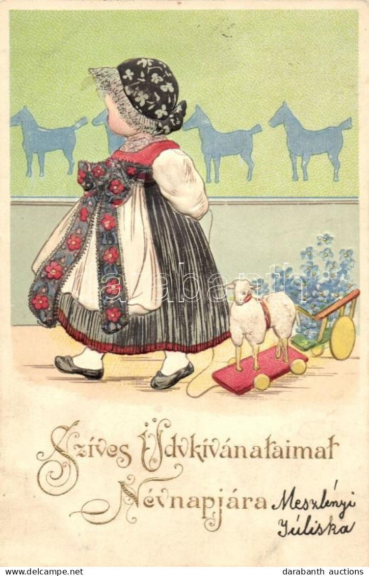 * T3 Name Day, Child, Erika Nr. 2610. Emb. Litho (Rb) - Unclassified