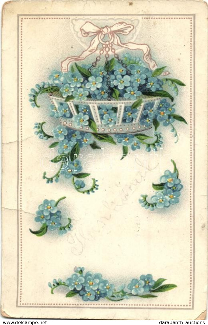 T3 Greeting Card, Flowers, Litho (fa) - Non Classificati