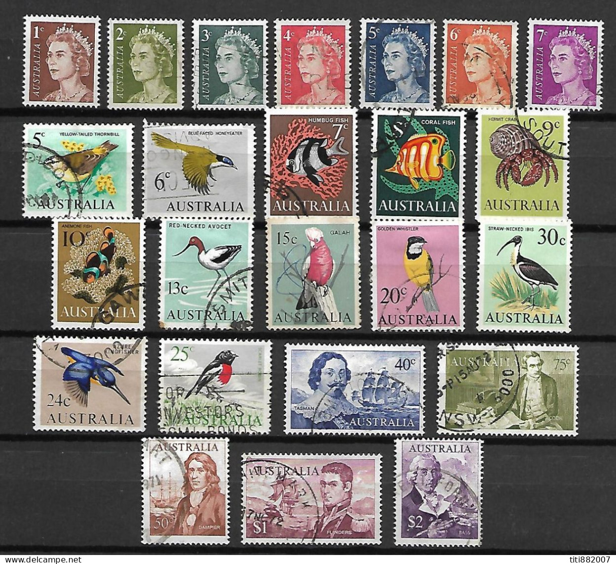 AUSTRALIE   -  1966 .  L O T  . 24  Val. Oblitérés . - Used Stamps
