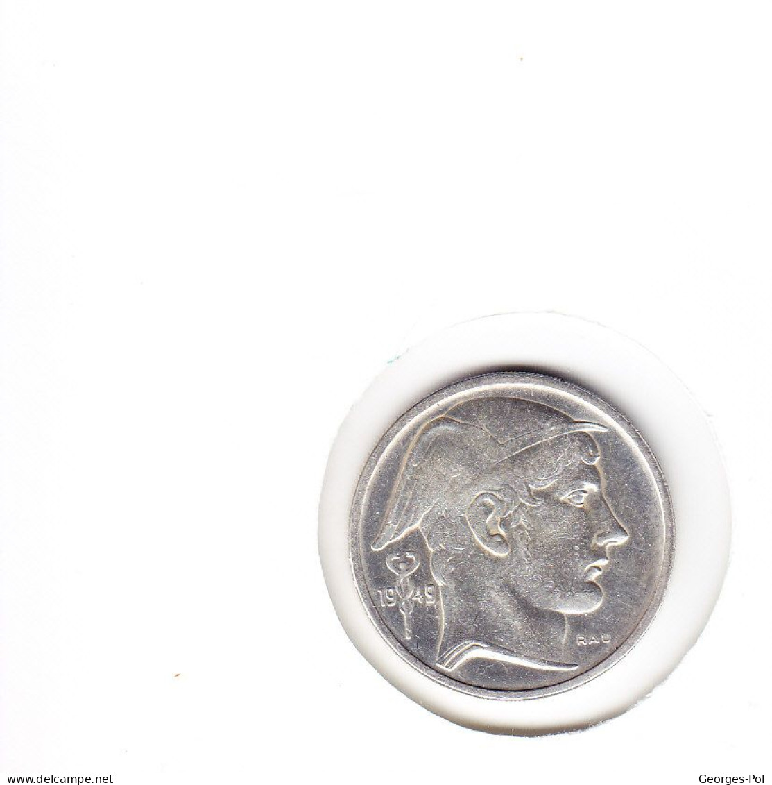 50 F Belgique. AR. Mercure. Tr.cannelée. 1949 - 50 Francs