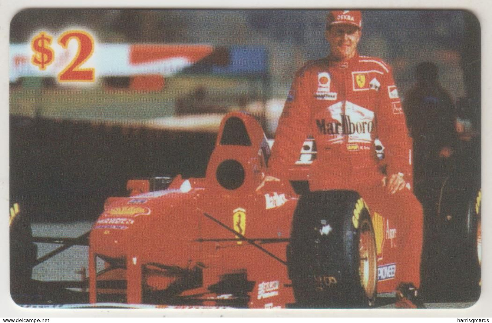 USA - Michael Schumacher F1 , Checkered Flag Telecom Prepaid 2$, Mint FAKE - Andere & Zonder Classificatie