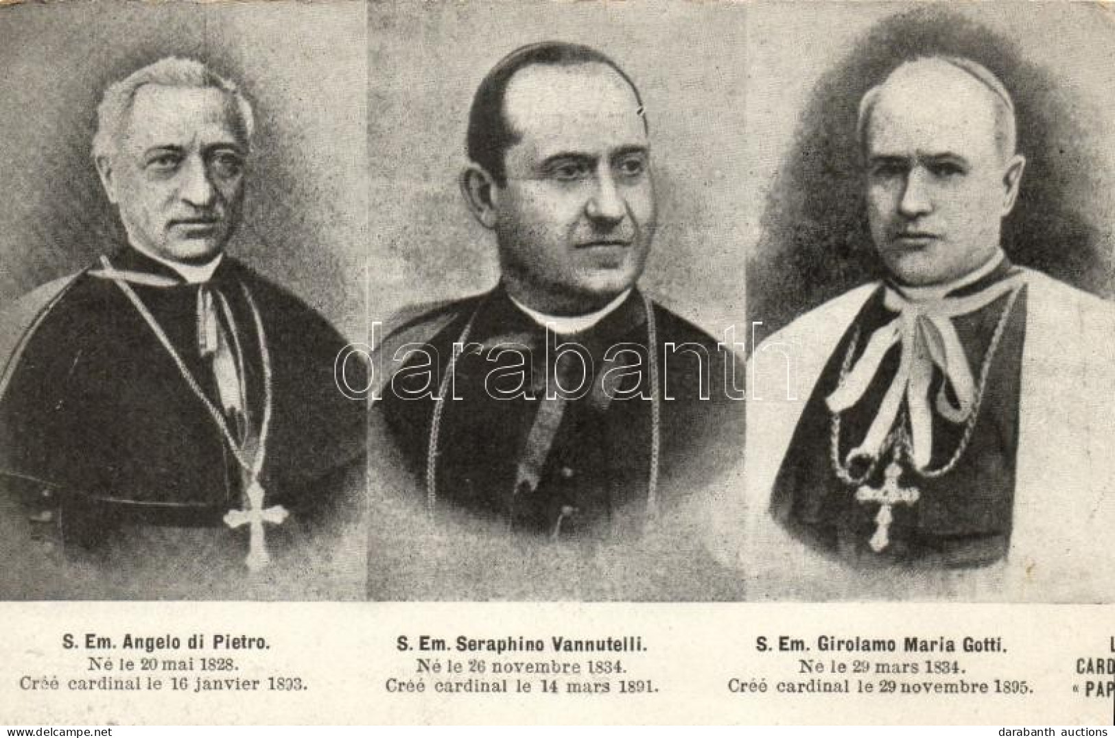 ** T4 S. Em. Angelo Di Pietro, S. Em. Seraphino Vannutelli, S. Em. Girolamo Maria Gotti (b) - Ohne Zuordnung