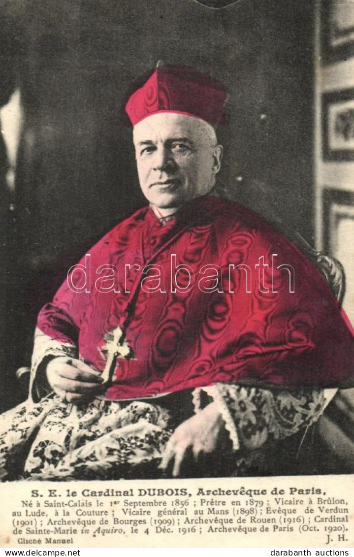 ** T3 S.E. Le Cardinal Dubois, Archeveque De Paris / Louis-Ernest Dubois, Archbishop Of Paris (EB) - Non Classificati