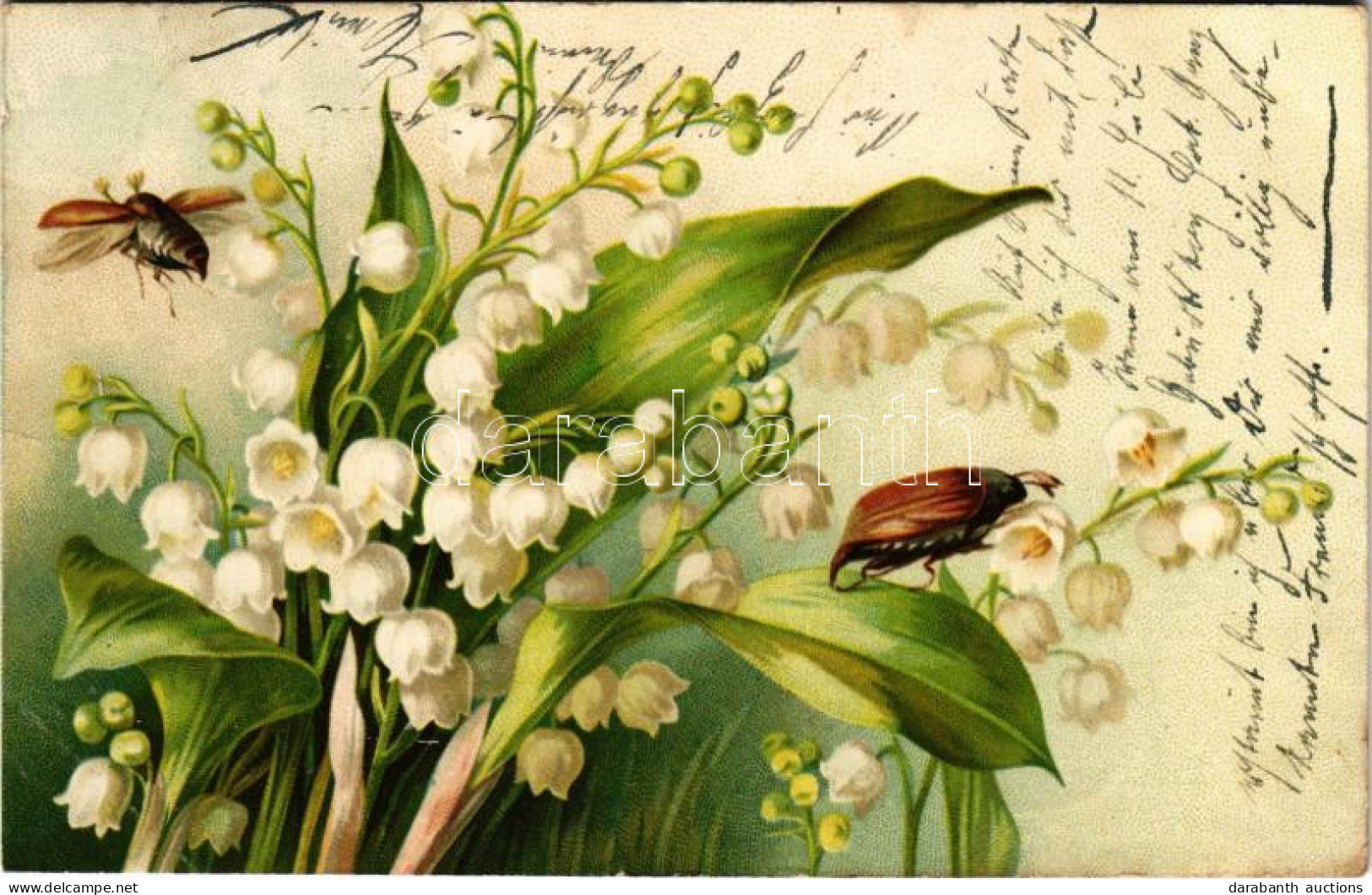 * T2/T3 Lily Of The Valley With May Bug. Wezel & Naumann A.-G. S. 335. Litho (Rb) - Ohne Zuordnung