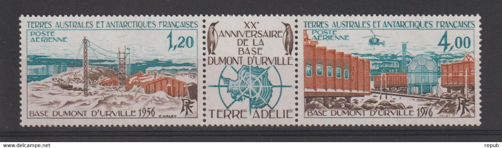 TAAF 1976 Base Dumont D'Urville PA 43A ** MNH - Airmail