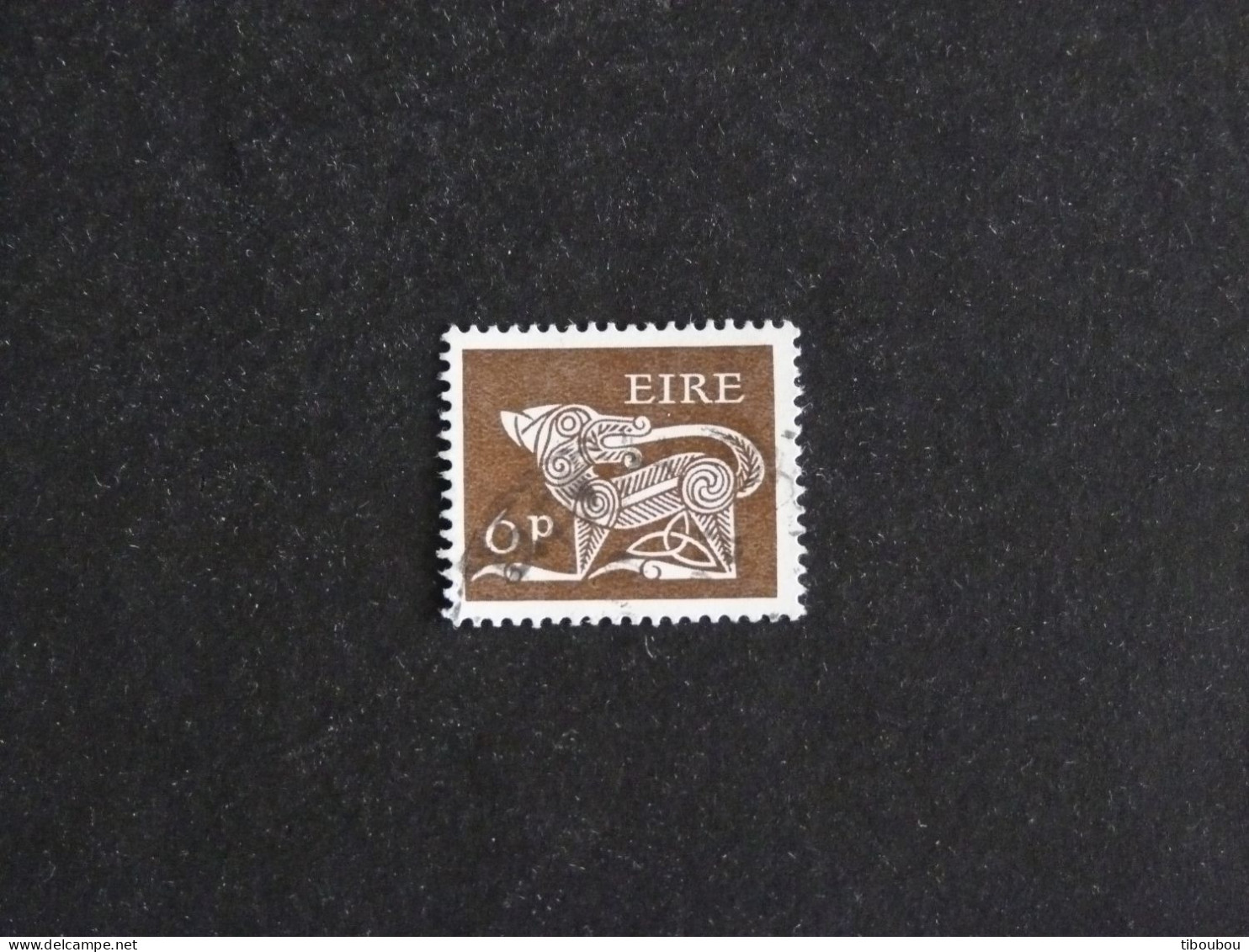 IRLANDE IRELAND EIRE YT 217 OBLITERE - CHIEN STYLISE BROCHE ANCIENNE - Used Stamps