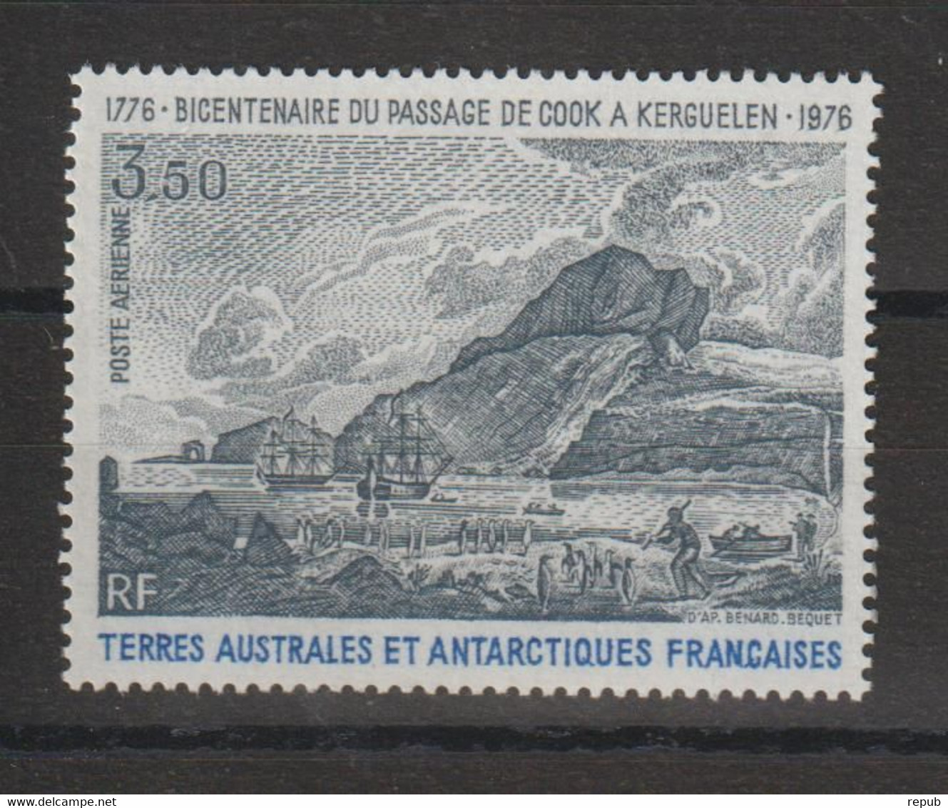 TAAF 1976 Passage De Cook PA 47, 1 Val ** MNH - Poste Aérienne