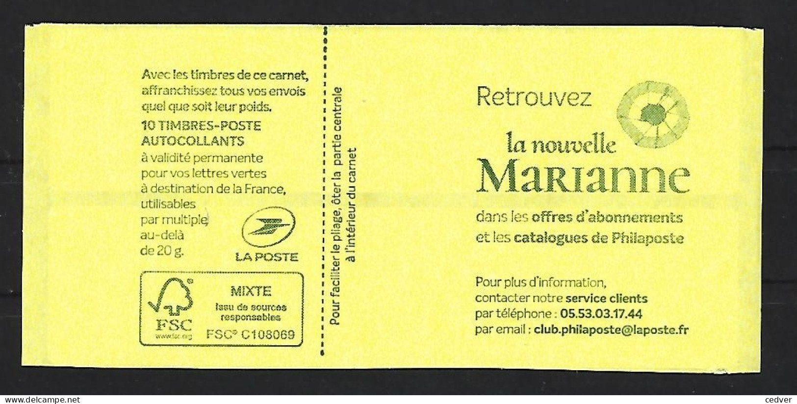 Superbe Carnet Nouveauté Marianne 1598A C9 De 2023 Neuf XX TTB - Other & Unclassified