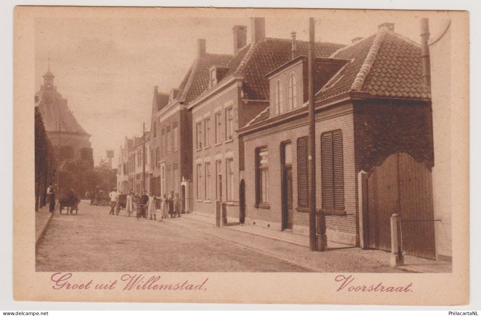 Willemstad - Voorstraat Met Volk - Nauta 1903 - Sonstige & Ohne Zuordnung