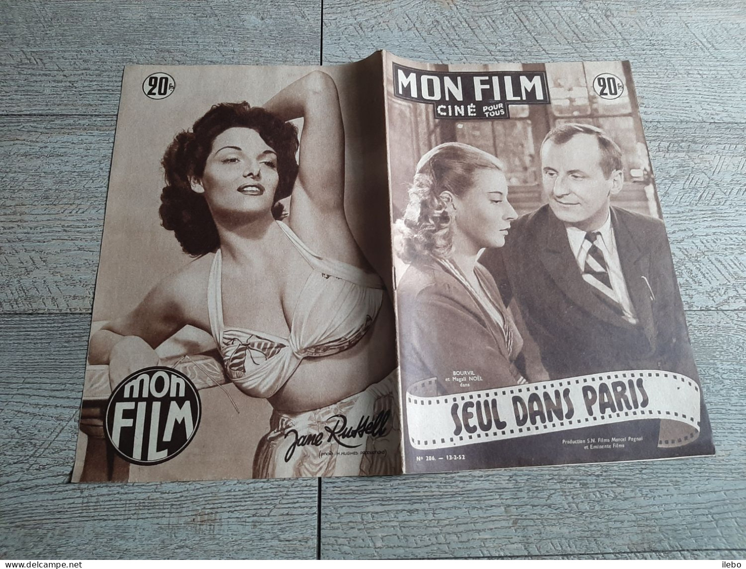 Revue Mon Film Seul Dans Paris Bourvil Et Magali Noël Jane Russel 1952  Cinéma - Film/ Televisie