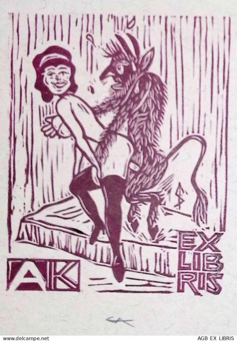 EX LIBRIS ERICH AULITZKY Per AK EX EROTICA L27bis-F02 EXLIBRIS Opus 100 - Ex Libris