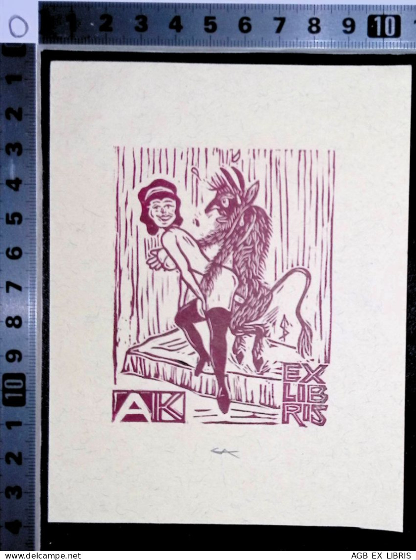 EX LIBRIS ERICH AULITZKY Per AK EX EROTICA L27bis-F02 EXLIBRIS Opus 100 - Exlibris