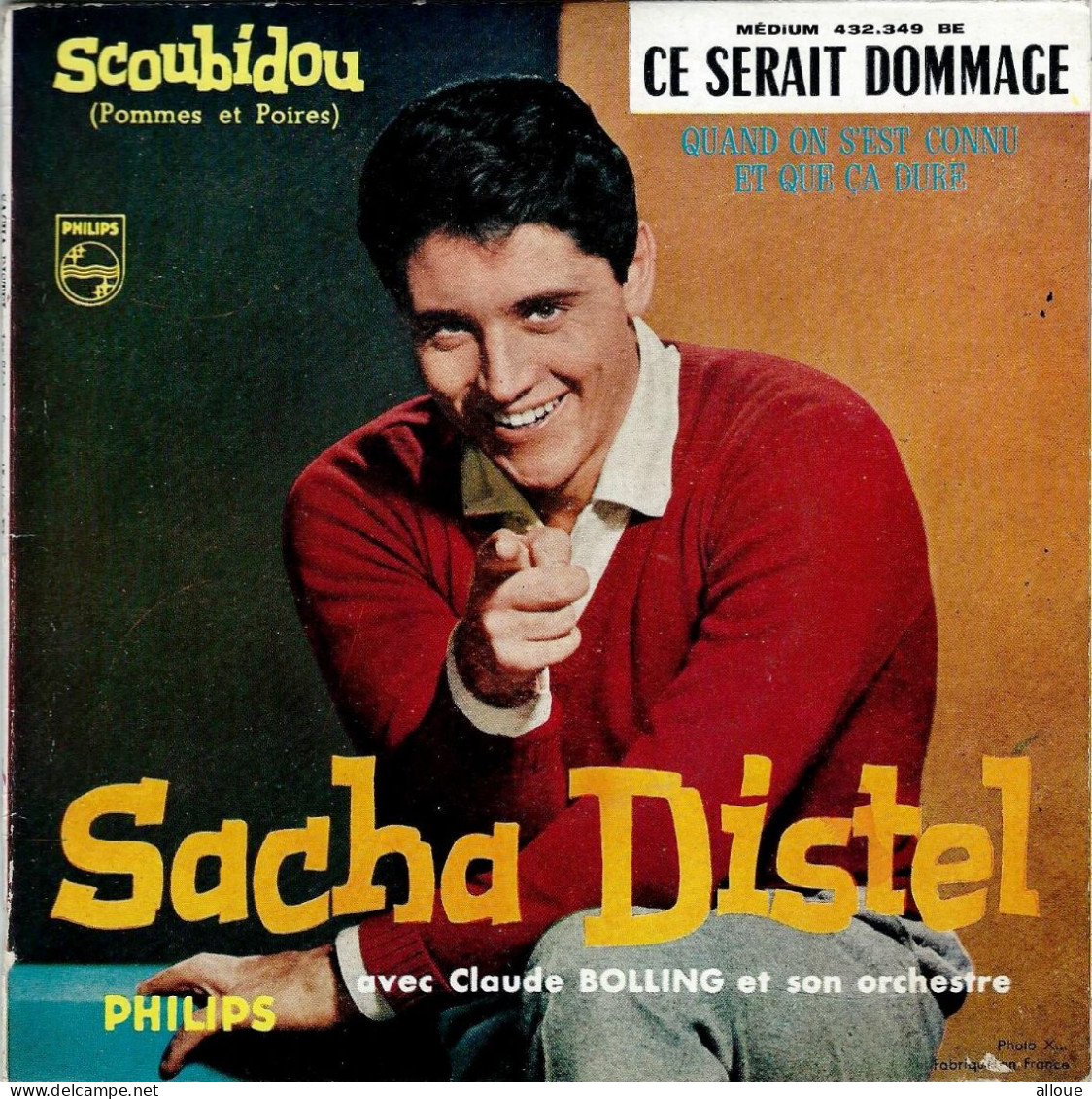 SACHA DISTEL - FR EP - SCOUBIDOU, POMMES ET POIRES + 3 - Autres - Musique Italienne