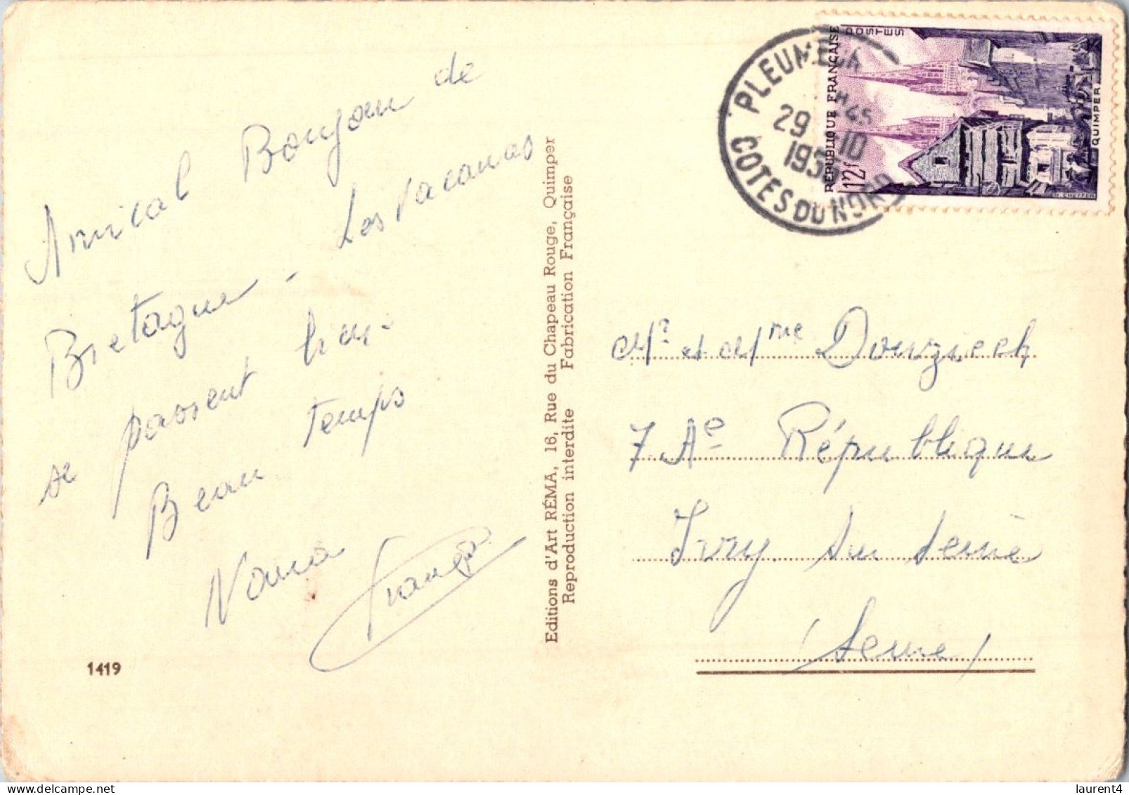 28-3-2024 (4 Y 16) France - Posted 1956 - Coiffe De Bretagne (Paimpol) - Costumi