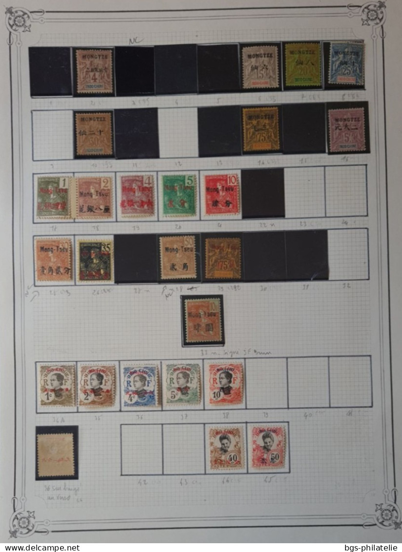 MONG- TZEU , Collection De Timbres Neufs Et Oblitérés. - Collections (sans Albums)