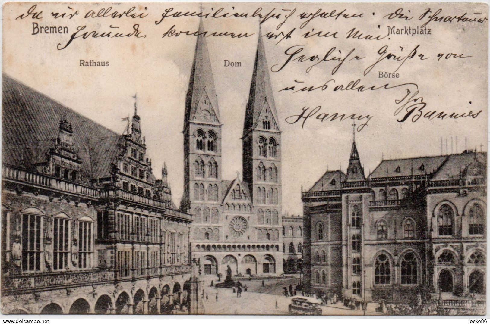 #10006 Bremen - Marktplatz,Dom, 1908 - Bremen