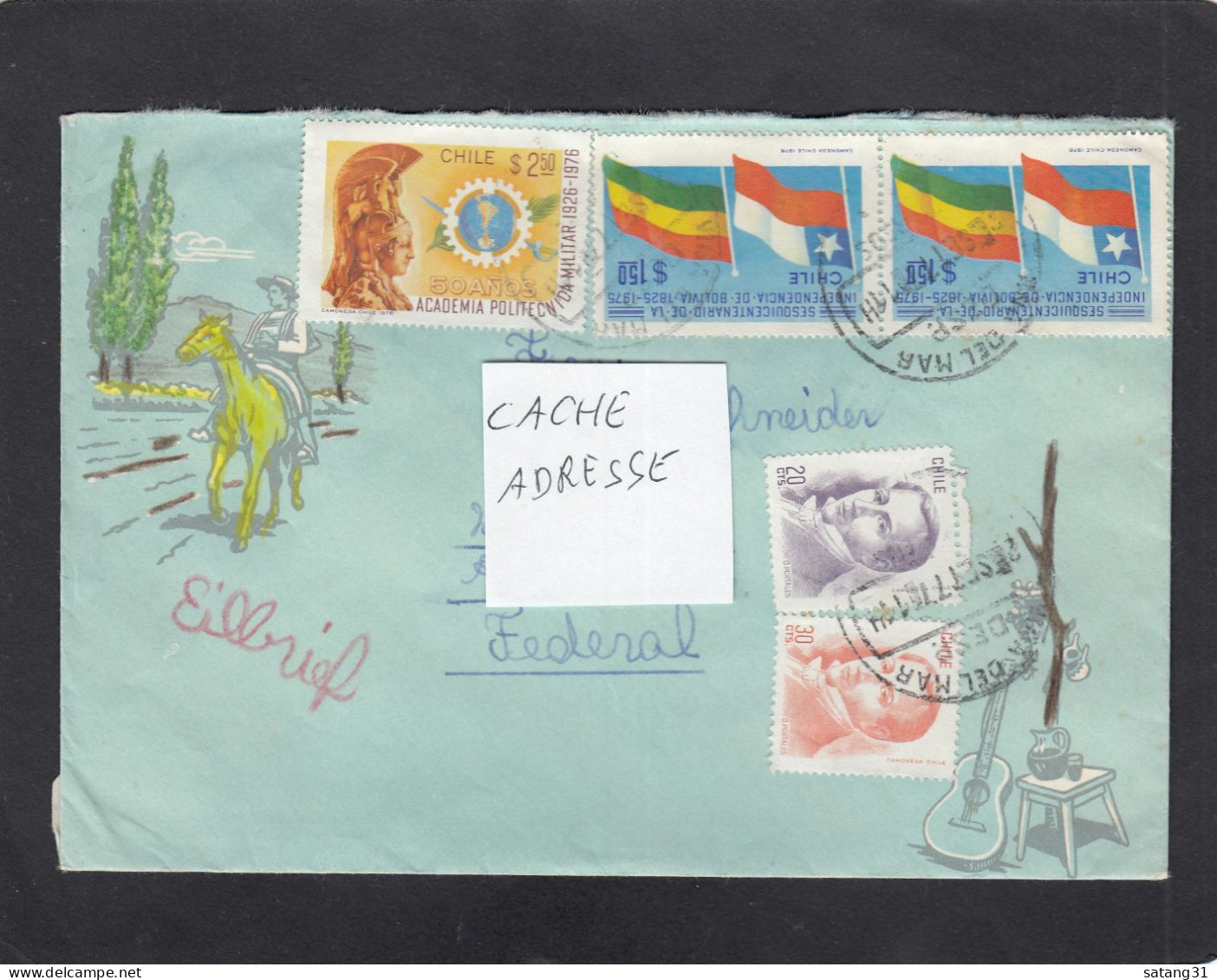 LETTRE DE VINA DEL MAR POUR L'ALLEMAGNE,1977. - Chile