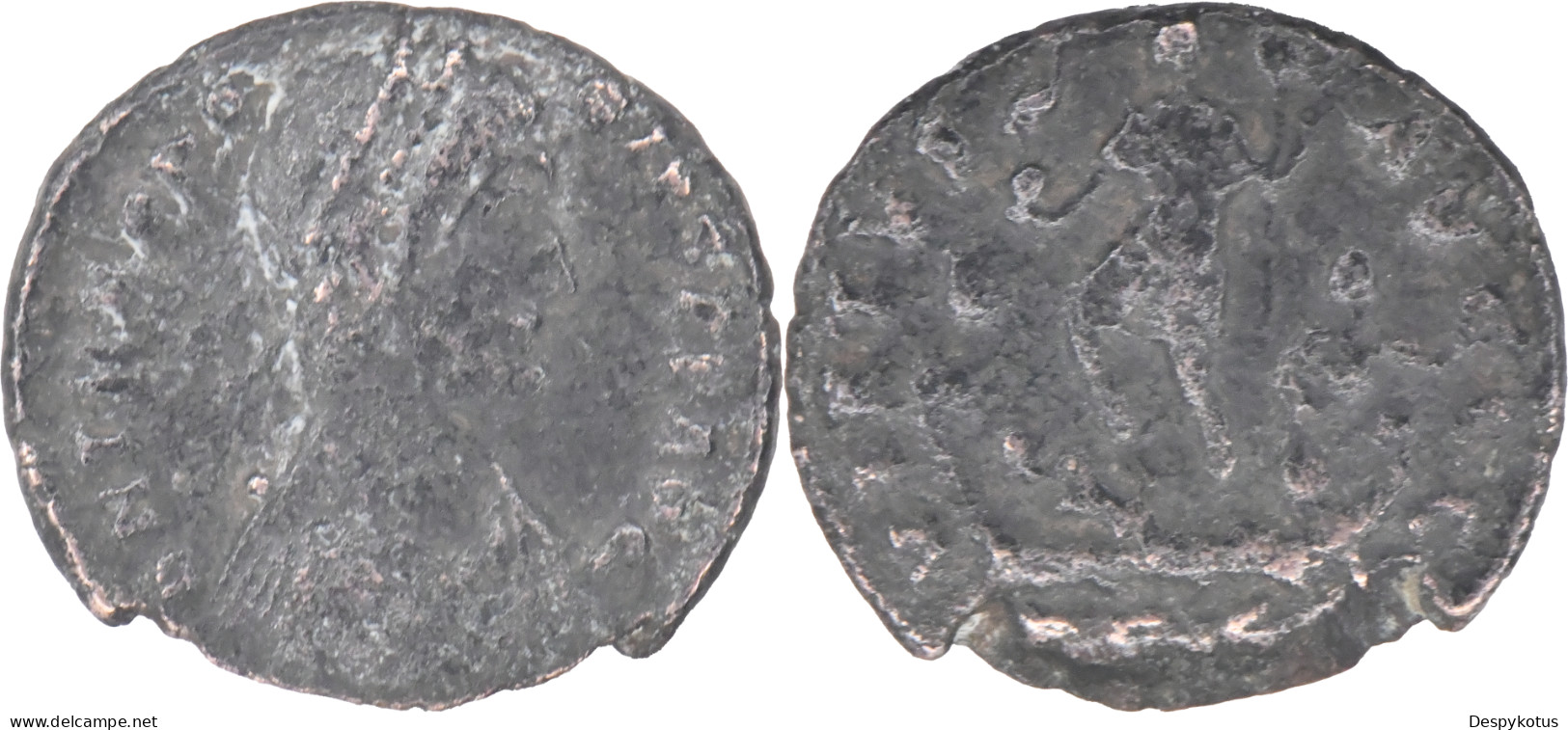 ROME - Nummus AE3 - THEODOSE - VIRTVS AVGGG - Galère, Captif, Labarum - RIC.61b - 18-169 - La Fin De L'Empire (363-476)