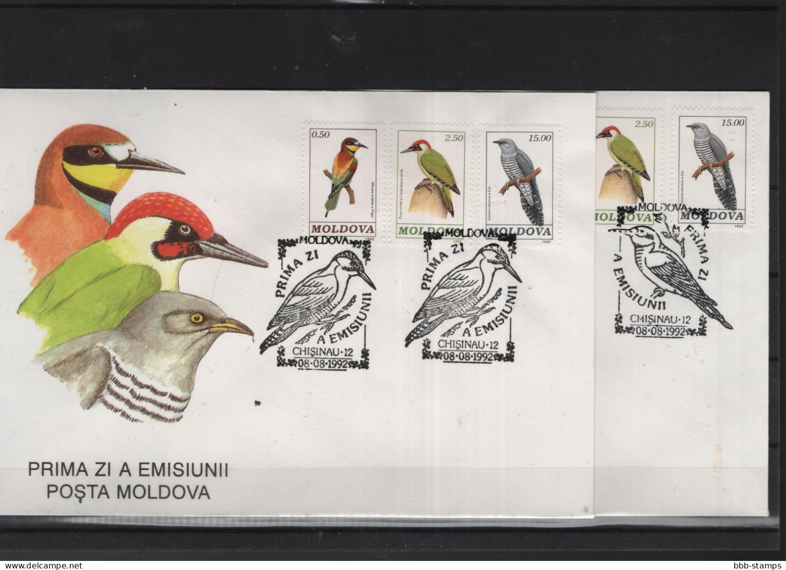 Moldawien Michel Cat.No. FDC  14/19 Birds Two Diff Cls - Moldova