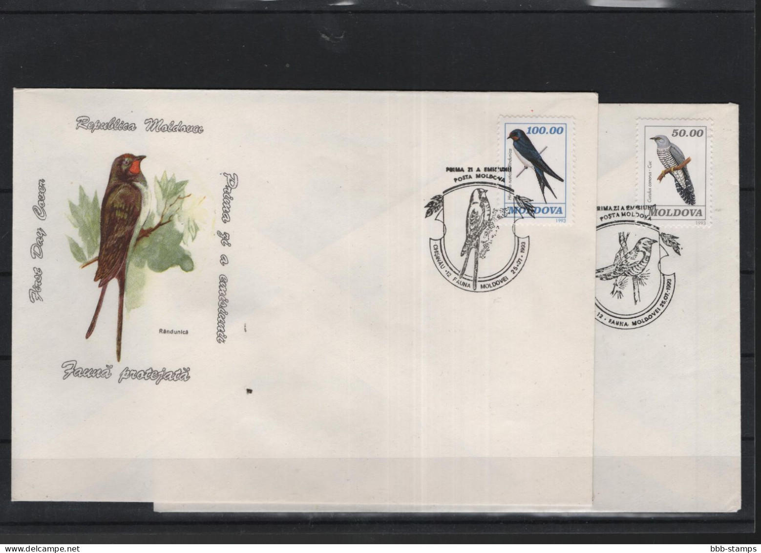 Moldawien Michel Cat.No. FDC  56/62 Birds - Moldavia