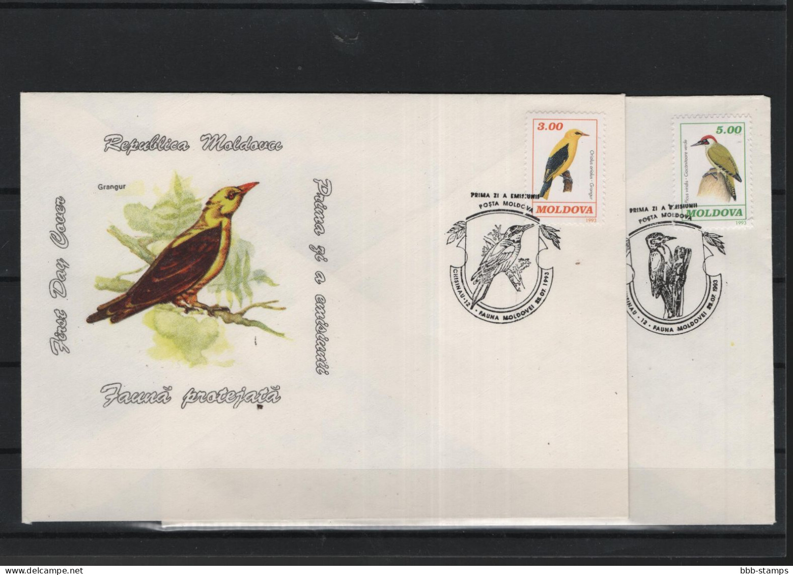 Moldawien Michel Cat.No. FDC  56/62 Birds - Moldavia