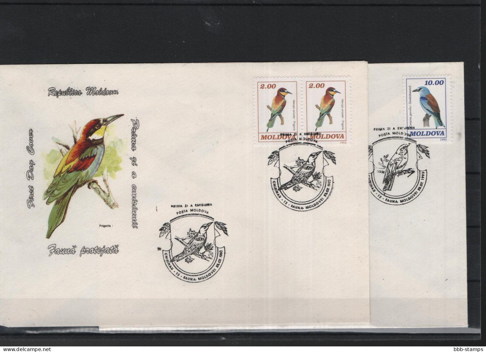 Moldawien Michel Cat.No. FDC  56/62 Birds - Moldavia