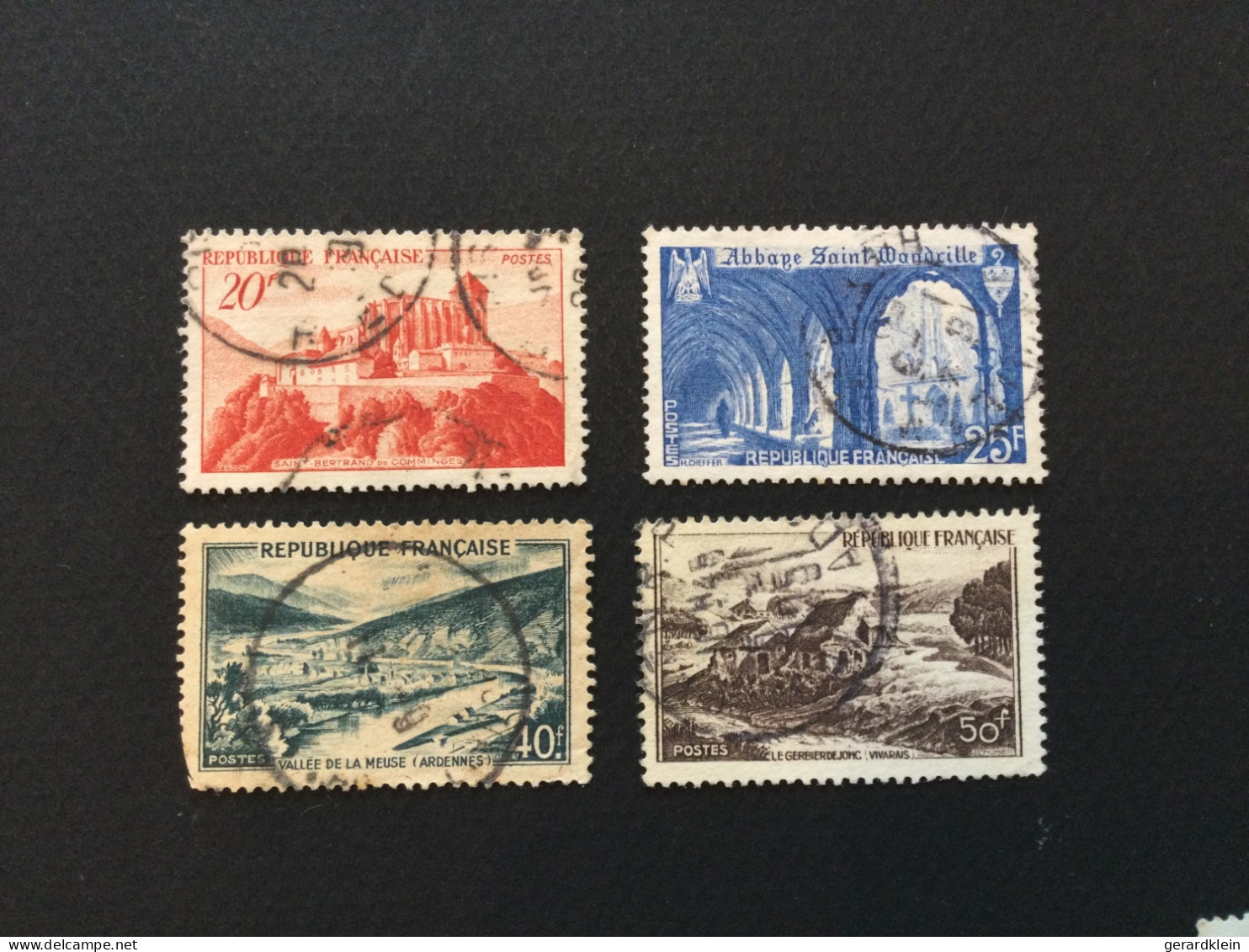 Num. 841A (20Fr) -  842(25Fr) - 842A(40Fr) - 843(50Fr) - Used Stamps