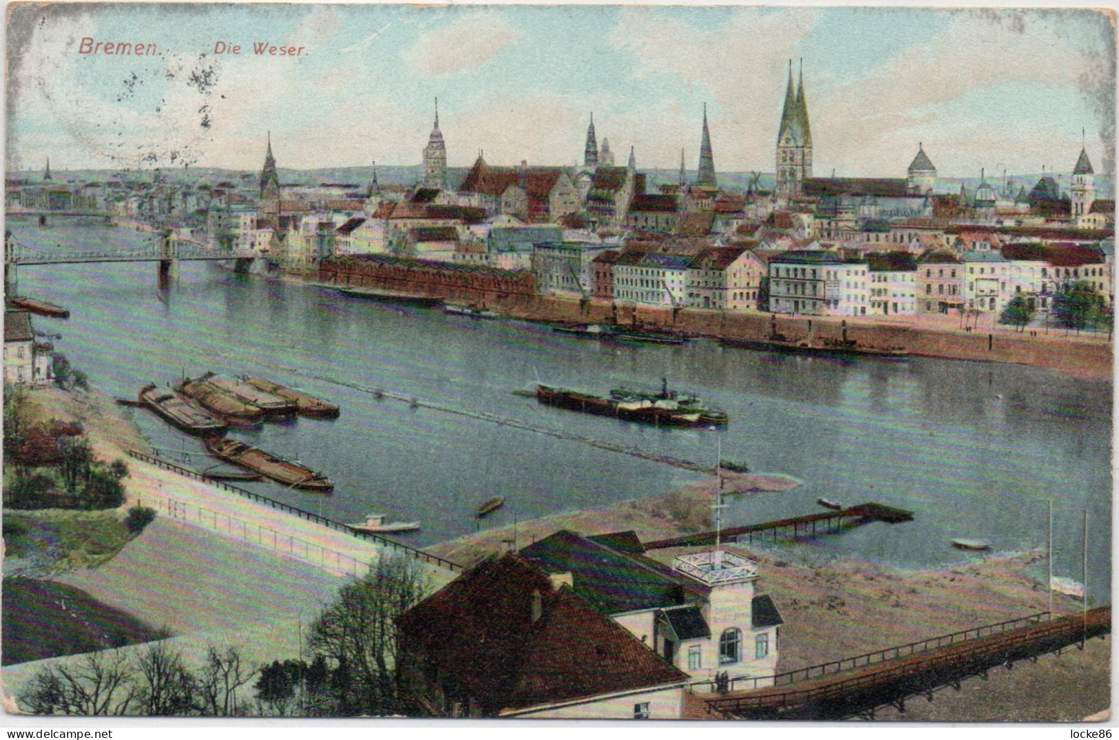 #10007 Bremen - Die Weser, 1909 - Bremen