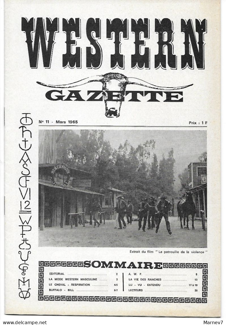 Revue WESTERN GAZETTE N° 11 - Mars 1965 - Buffalo Bill Par Joë Hamman -Ranch Du Colorado - Ranch'ho Porto Vecchio - Autres & Non Classés