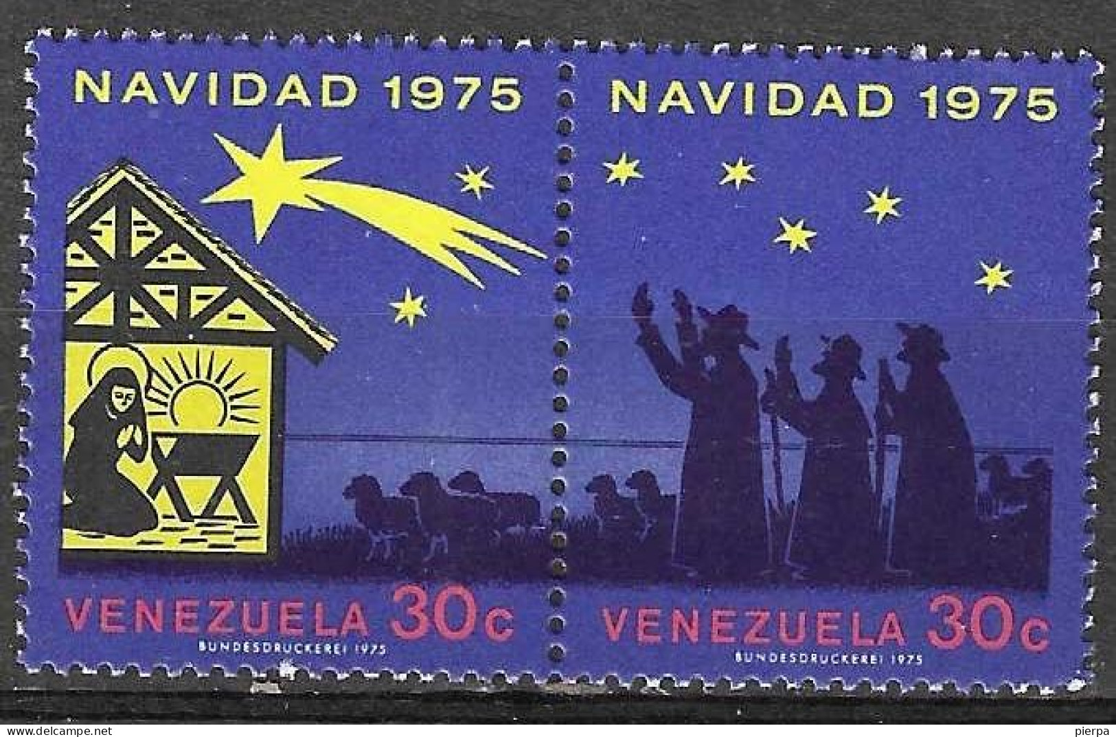 VENEZUELA  - 1975 - NATALE - SERIE 2 VALORI - MNH** (YVERT 956\7 - MICHEL 2012\3) - Venezuela