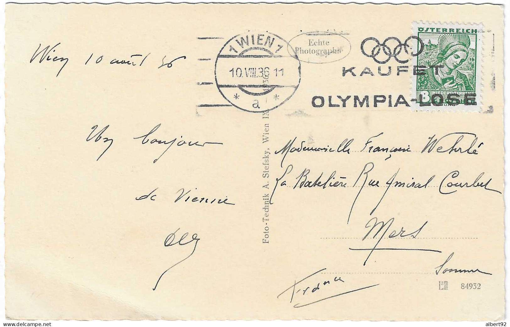 1936 "Achetez Des Billets Olympiques" Pour La Participation  Des Athlètes Autrichiens Aux Jeux Olympiques De Berlin - Summer 1936: Berlin