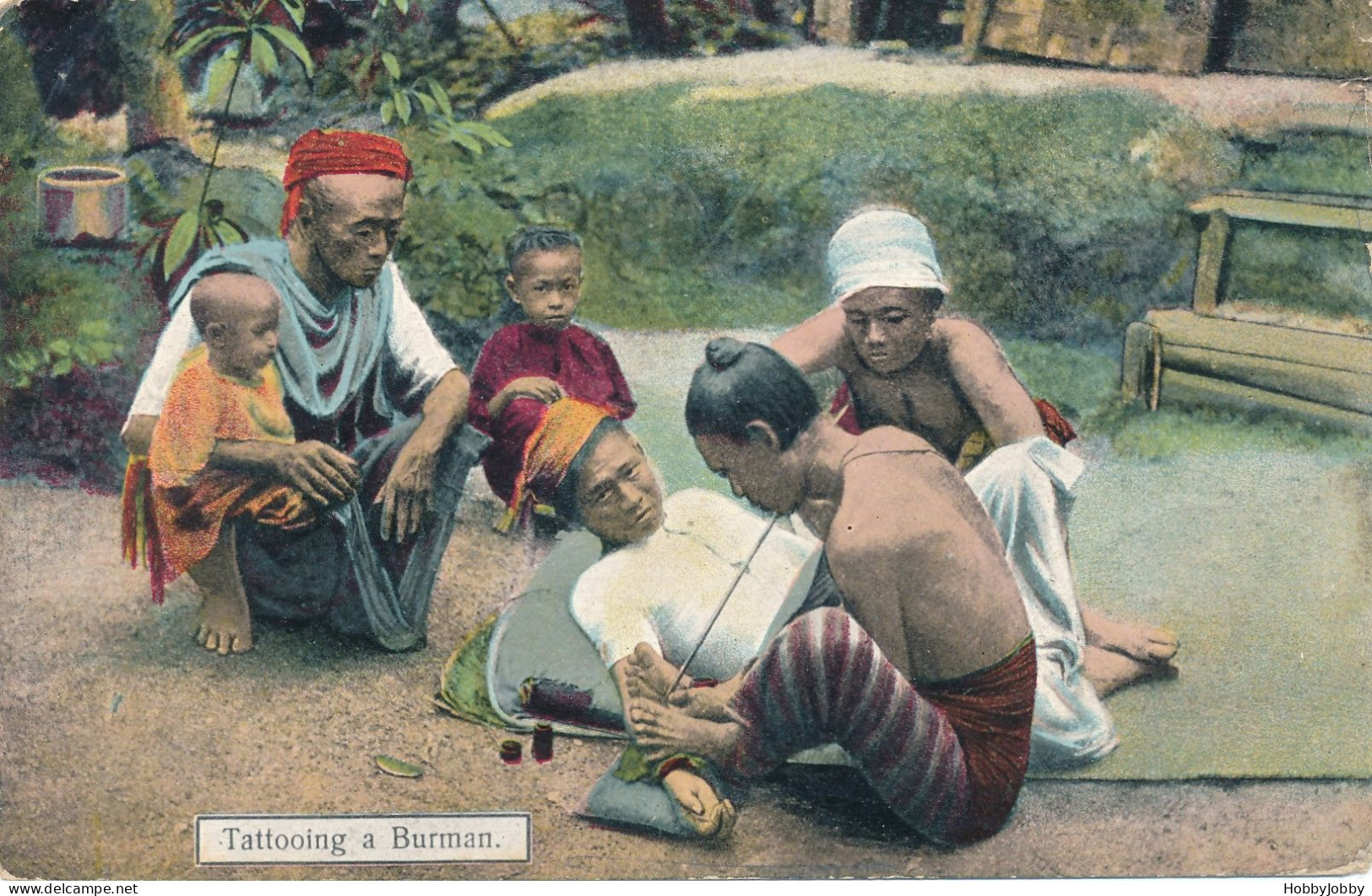 Tattoing A Burman  - Look............. - Myanmar (Birma)