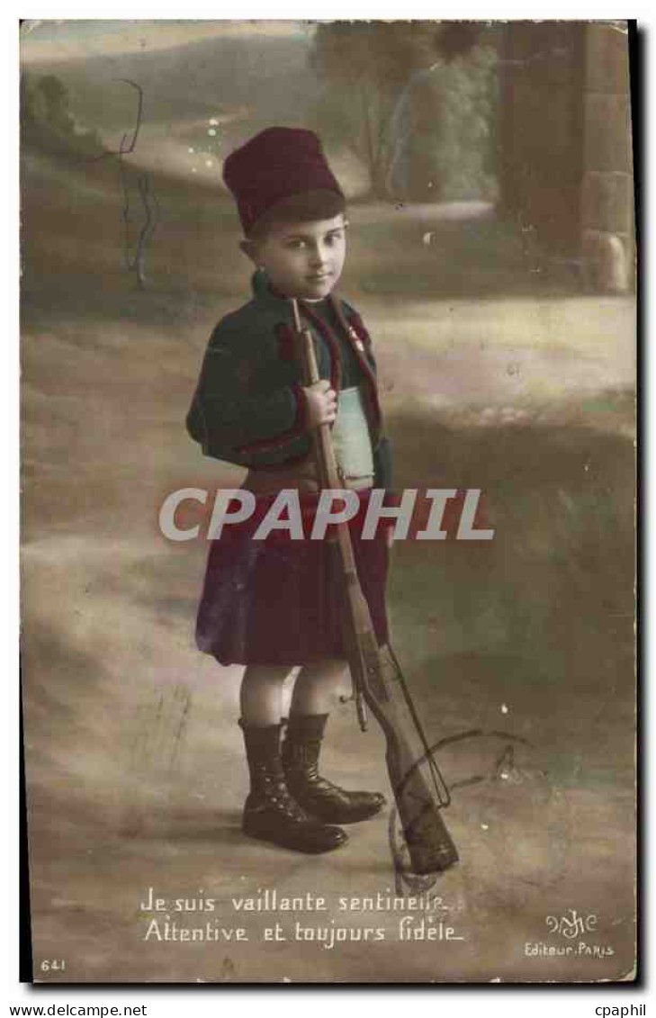 CPA Militaria Enfant Zouave - Uniformi