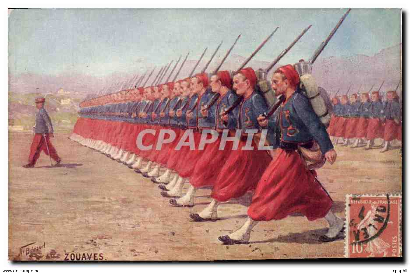 CPA Militaria Zouaves - Uniforms