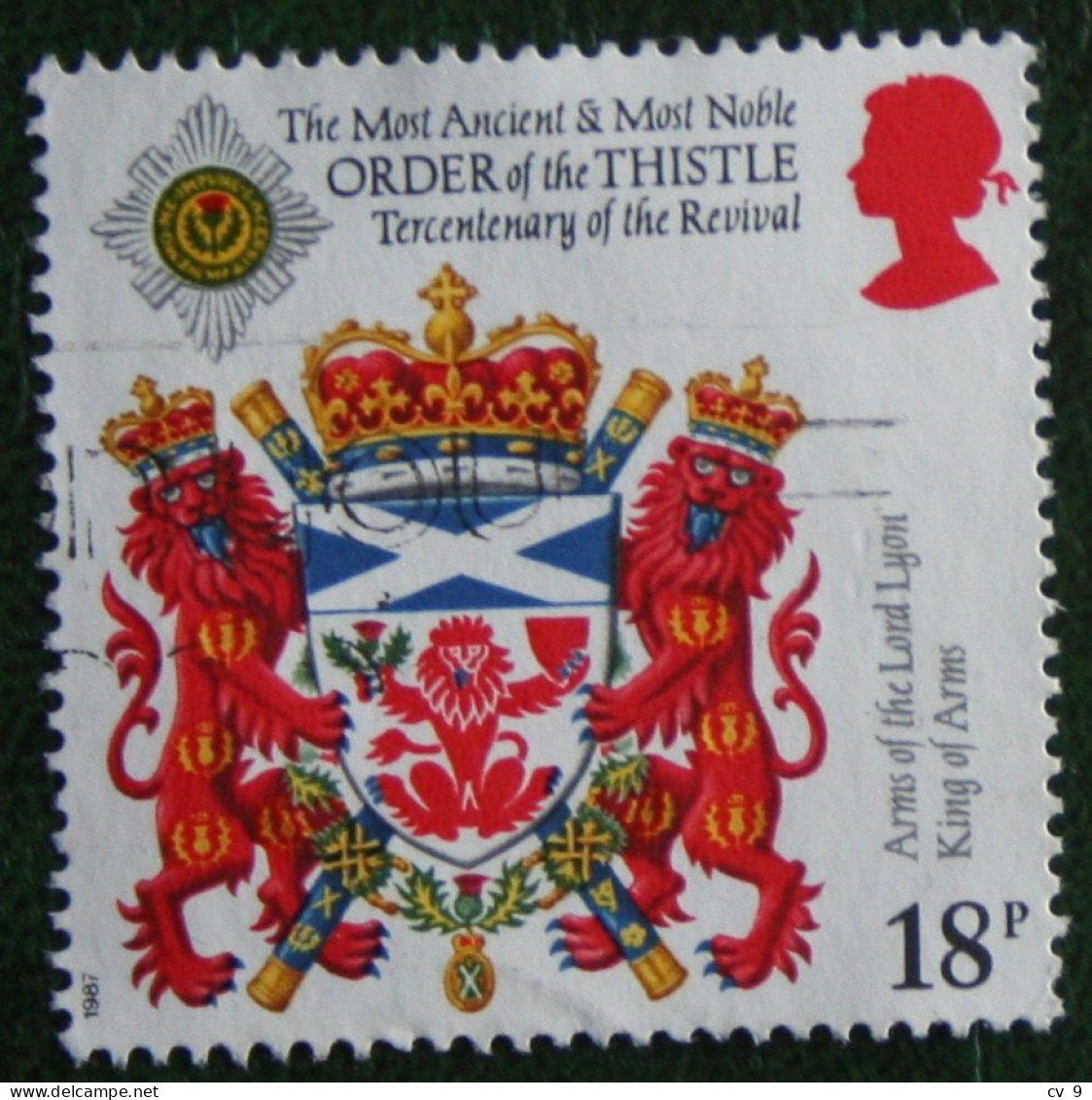 ORDER OF THE THISTLE ANNIVERSARY (Mi 1113) 1987 Used Gebruikt Oblitere ENGLAND GRANDE-BRETAGNE GB GREAT BRITAIN - Gebraucht