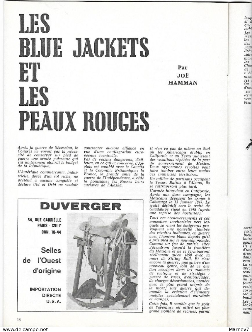 Revue WESTERN GAZETTE N° 12 - Avril 1965 - Les Blue Jackets Et Les Peaux-Rouges Par Joë Hamman - Jesse James - Fronval - Autres & Non Classés