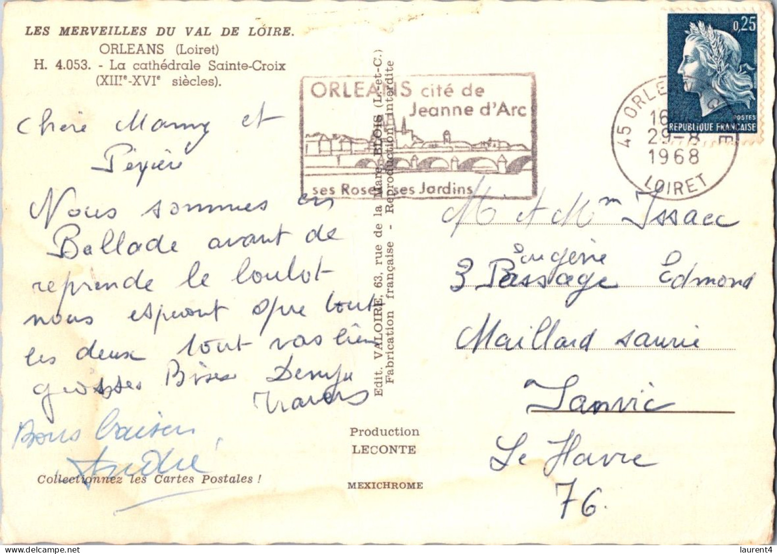 28-3-2024 (4 Y 17) France - Cathédrale Sainte Croix D'Orléans (posted 1968) - Chiese E Cattedrali