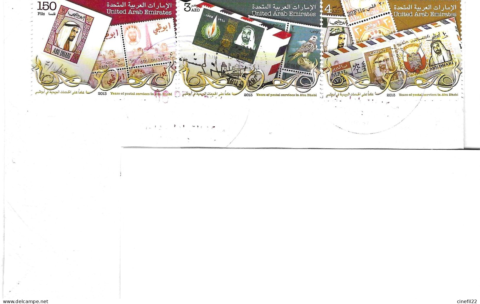 Emirats Arabes Unis, Services Postaux à Abu Dhabi.... 2023, Sur Lettre - Emirats Arabes Unis (Général)