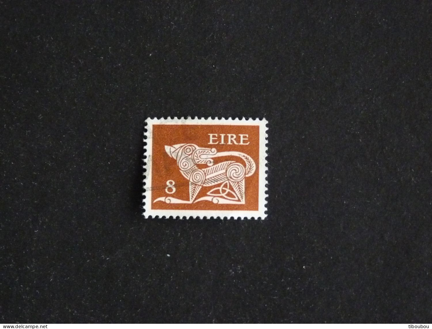 IRLANDE IRELAND EIRE YT 348 OBLITERE - CHIEN STYLISE BROCHE ANCIENNE - Used Stamps